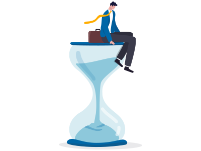 Man sat on an hour glass waiting for exchange now that his searches are back