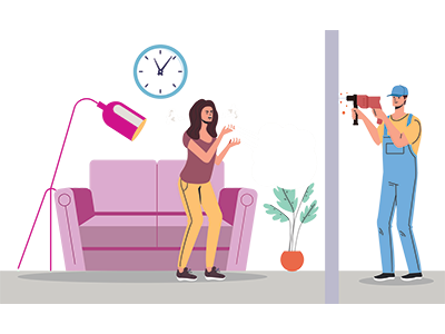 A homeowner frustrated by noisy drilling work from a neighboring property. A SAM Conveyancing’s guide to legally disputing disruptive neighbor building work.