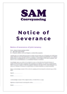 Notice Of Severance Template from SAM Conveyancing
