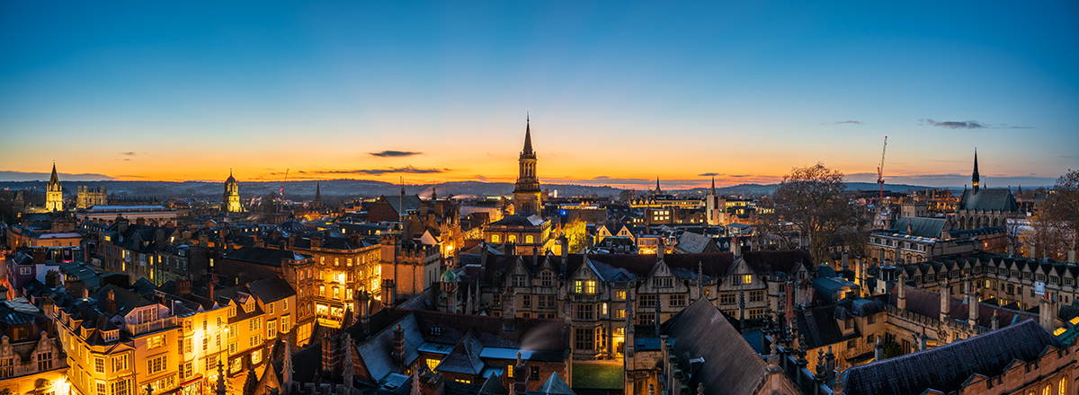 Oxford city skyline in Oxfordshire, England. Sam Conveyancing's report on the Oxfordshire Housing Market