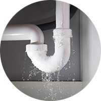 Leaky plumbing, flagged in a RICS Home Survey from SAM Conveyancing