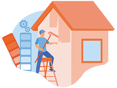 Person building his own home. SAM Conveyancing's Self-Build Mortgage Advice guide.