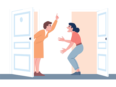 Two flat leaseholders arguing over freehold | SAM Conveyancing's guide to Share of Freehold disputes