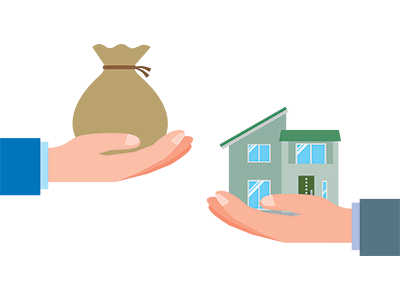 A bank giving a staircasing mortgage and someone holding their home