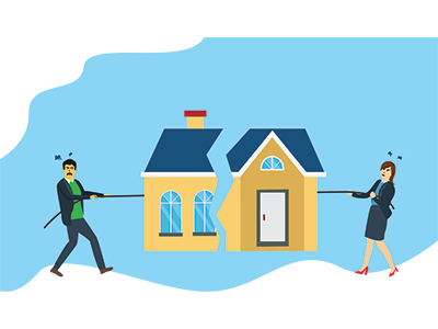 A man and woman arguing about splitting their house | SAM Conveyancing's guide to TOLATA claims
