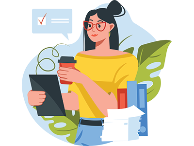 Woman in yellow top checking her tablet for documents she needs to provide her solicitor | SAM Conveyancing's guide to documents you need when selling a house