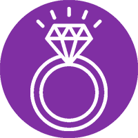 Transfer of Land Ownership due to Marriage from SAM Conveyancing: An engagement ring icon